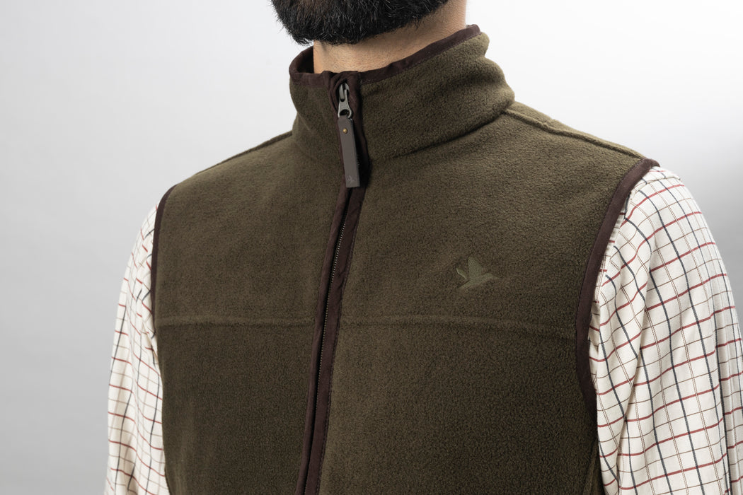 Woodcock Earl Fleece Vest Pine green melange - Seeland