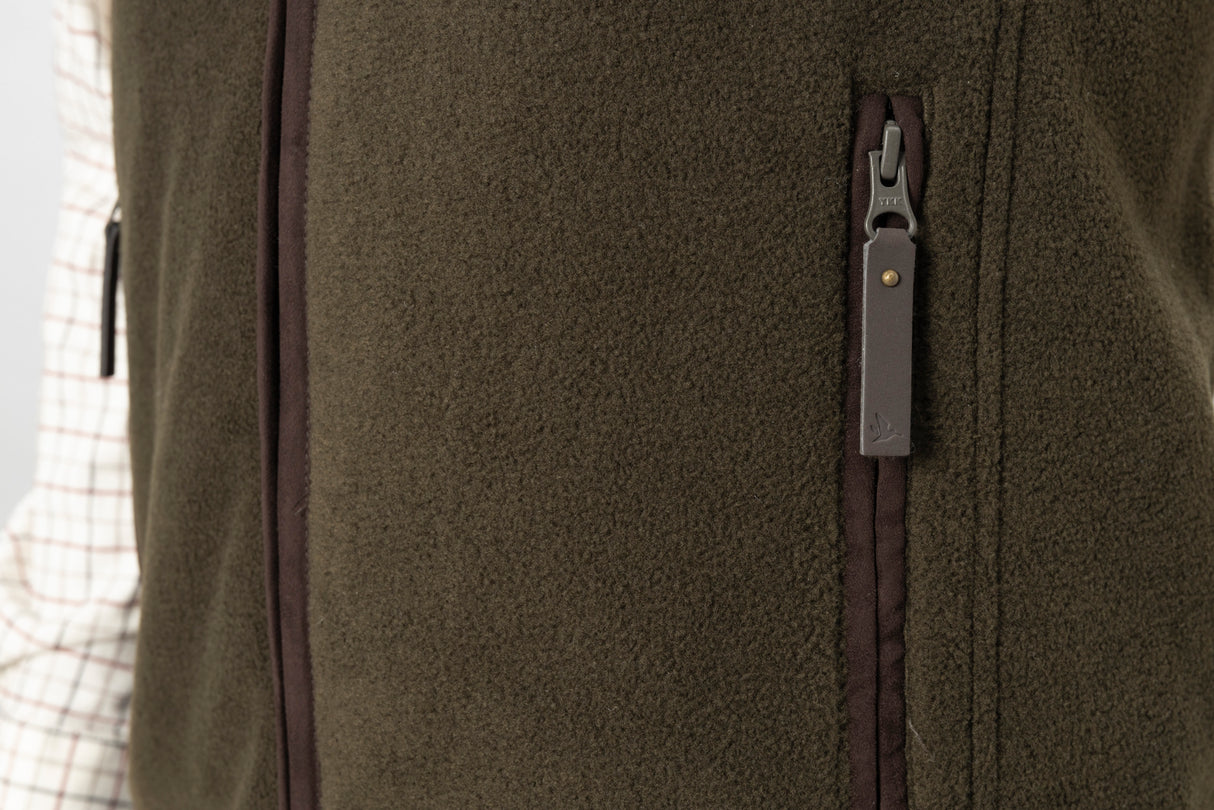 Woodcock Earl Fleece Vest - Pine green melange - Seeland