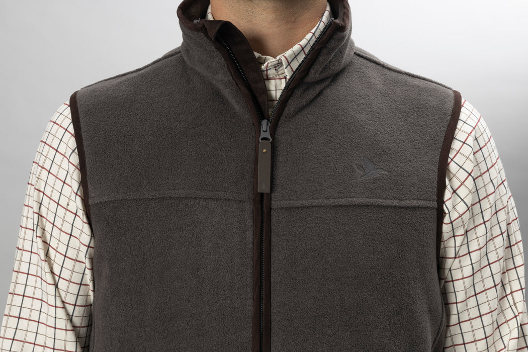 Woodcock Earl Fleece Vest Dark Grey Melange - Seeland