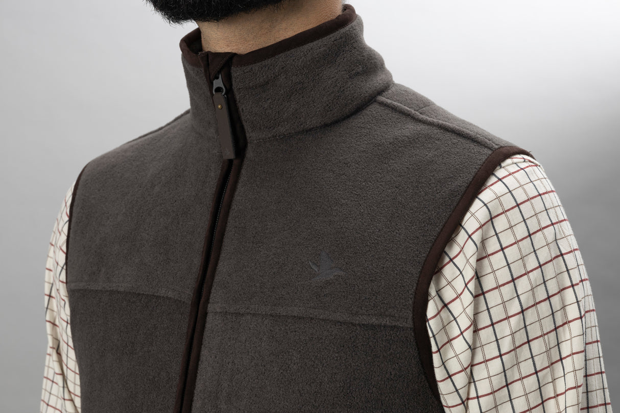 Woodcock Earl Fleece Vest - Dark Grey Melange - Seeland