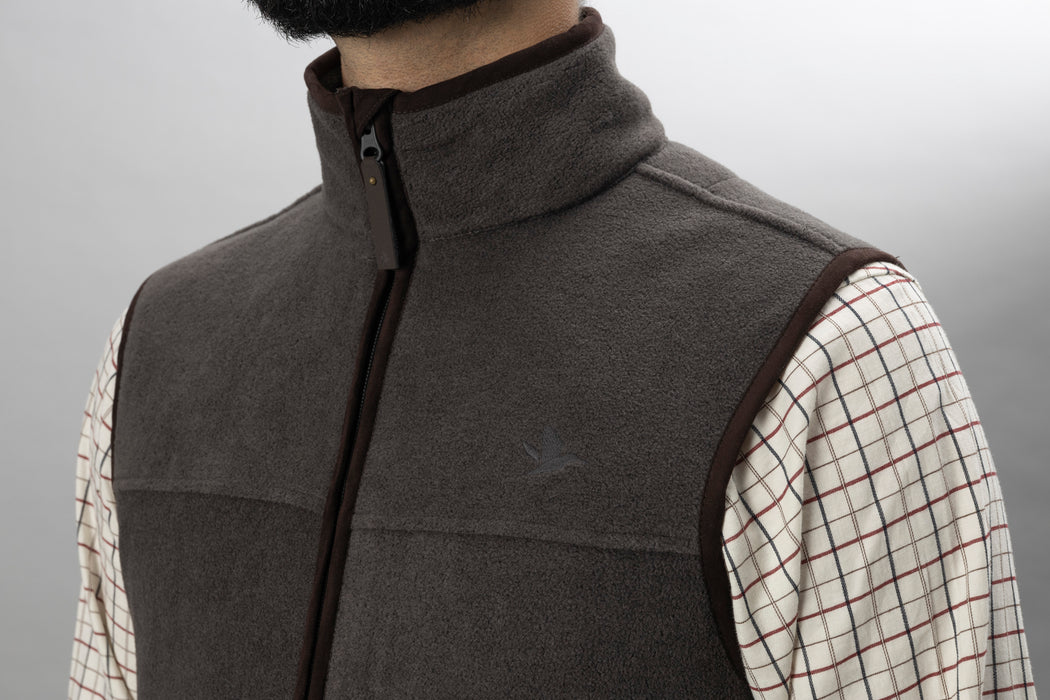 Woodcock Earl Fleece Vest Dark Grey Melange - Seeland