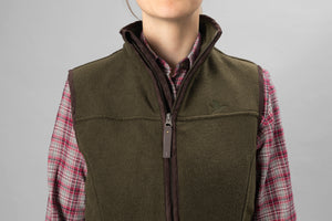 Woodcock Ivy Fleece Vest - Pine green melange - Seeland