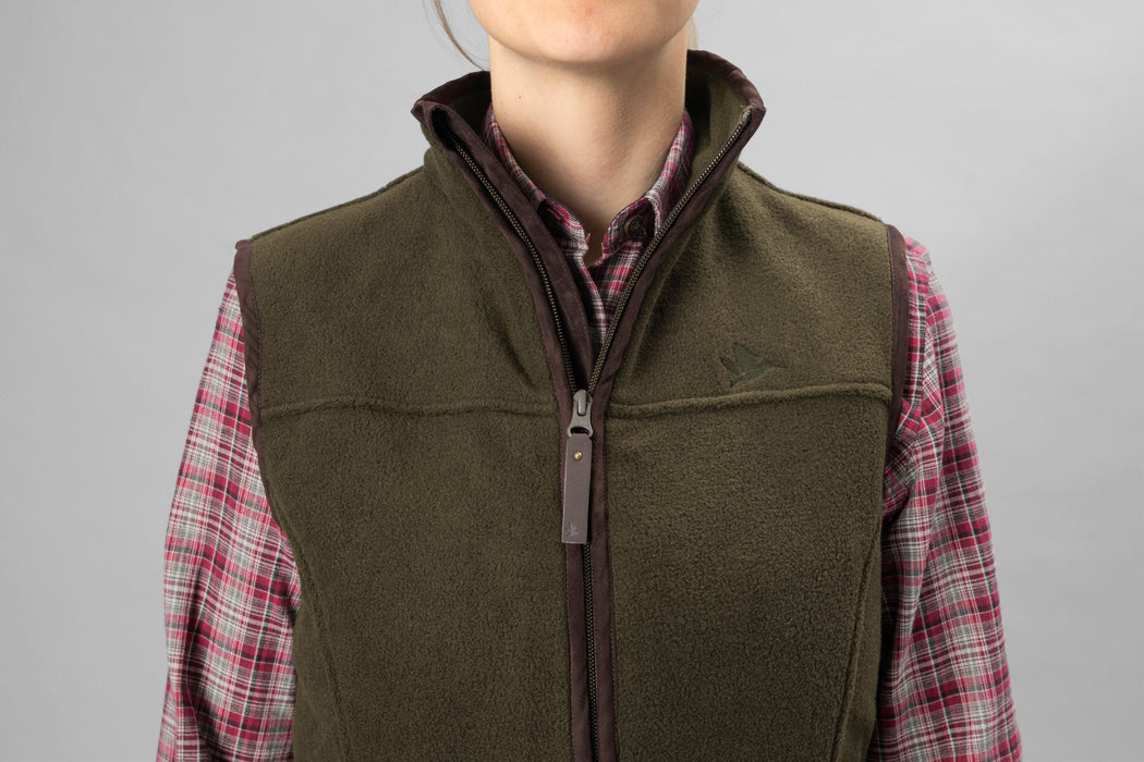 Woodcock Ivy Fleece Vest Pine green melange - Seeland