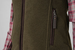 Woodcock Ivy Fleece Vest - Pine green melange - Seeland