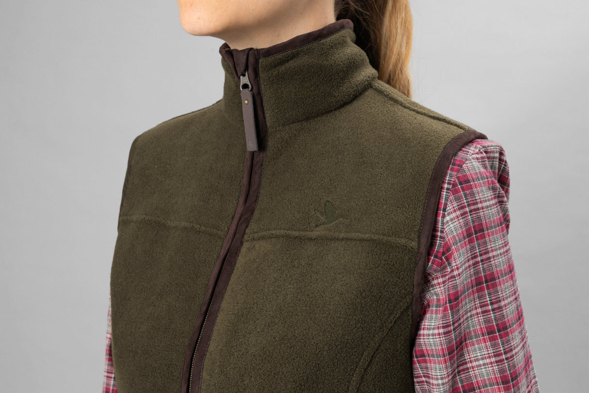 Woodcock Ivy Fleece Vest - Pine green melange - Seeland
