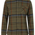 Skye Flannel skjort til kvinder - Grape Leaf/Terracotta Check - Seeland