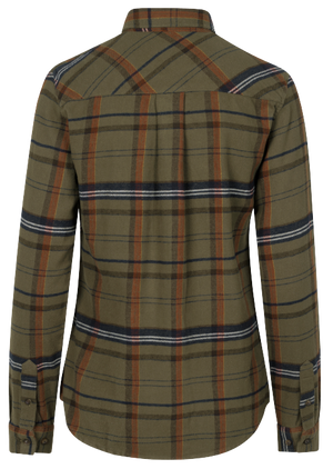 Skye Flannel skjort til kvinder - Grape Leaf/Terracotta Check - Seeland