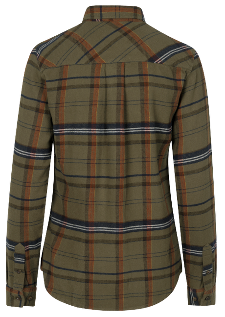 Skye Flannel skjort til kvinder - Grape Leaf/Terracotta Check - Seeland