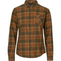 Skye Flannel skjort til kvinder - Grizzly Brown/Terracotta Check - Seeland