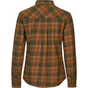 Skye Flannel skjort til kvinder - Grizzly Brown/Terracotta Check - Seeland