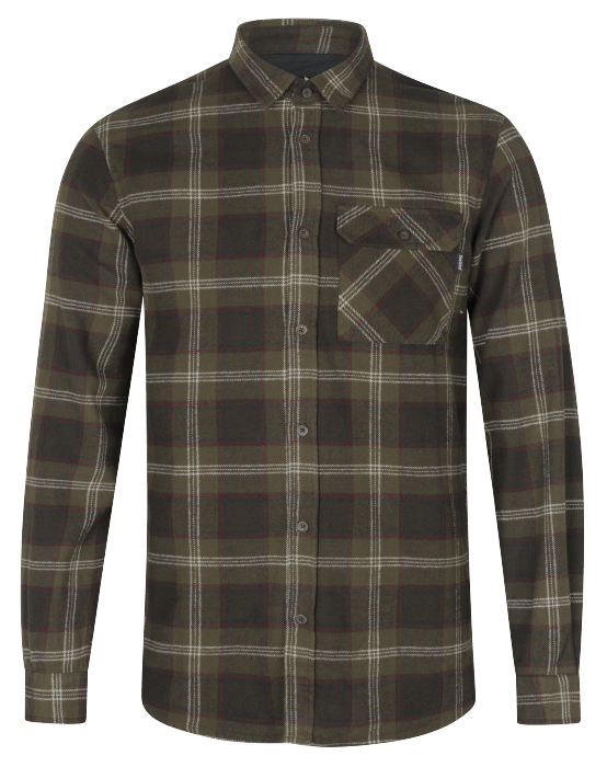 Glen Flannel Skjorte Pine green check - Seeland