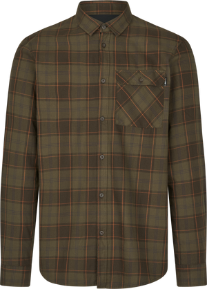 Glen Flannel Skjorte - Pine Green/Dark Navy Check