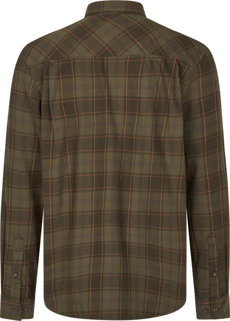 Glen Flannel Skjorte - Pine Green/Dark Navy Check