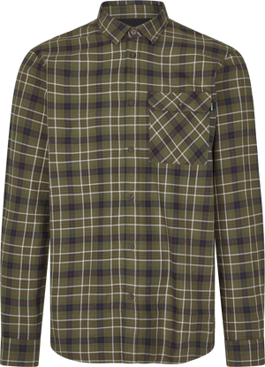 Glen Flannel Skjorte - Grape Leaf/Dark Navy Check