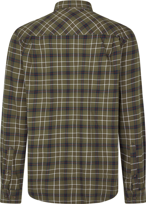 Glen Flannel Skjorte - Grape Leaf/Dark Navy Check
