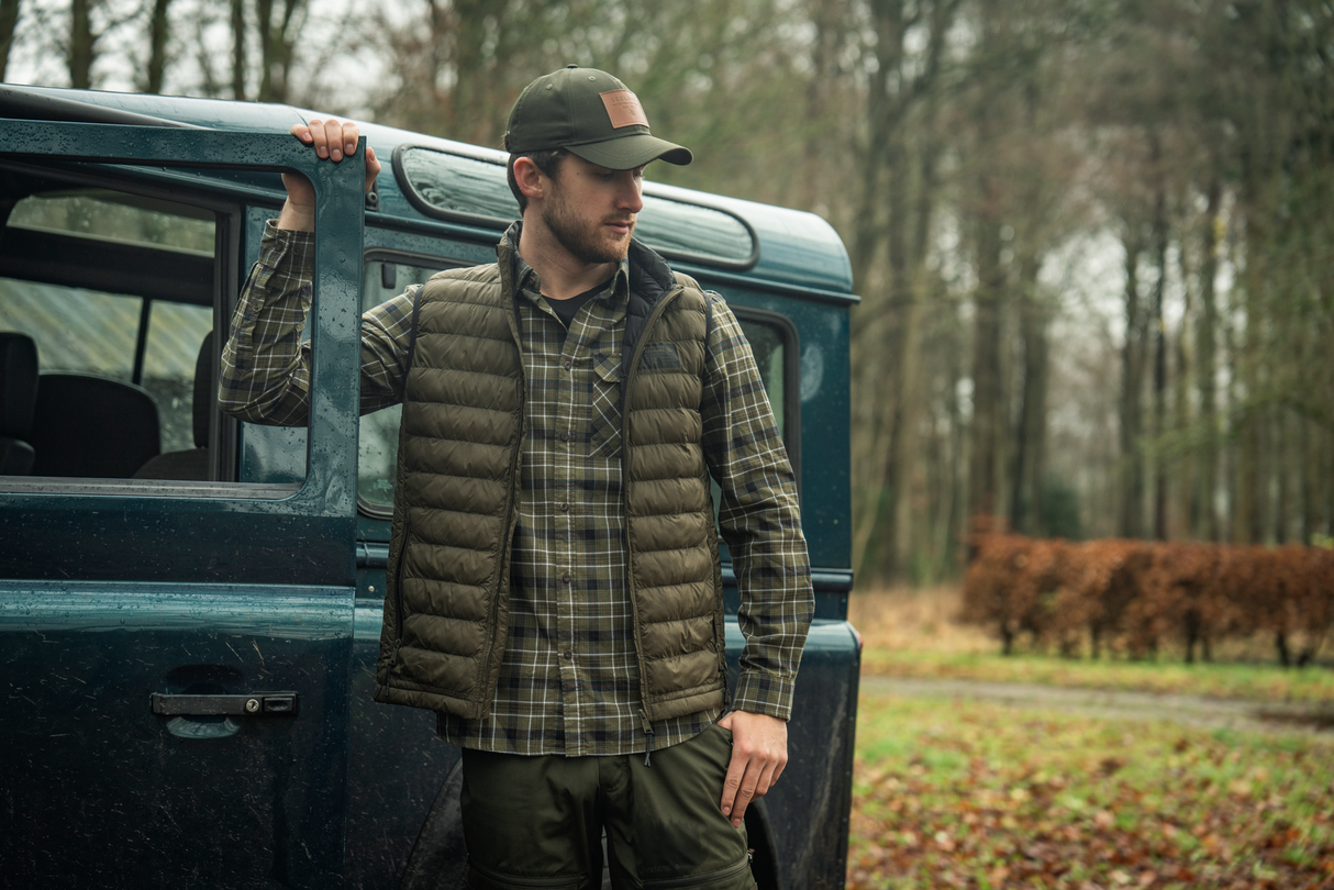 Glen Flannel Skjorte - Grape Leaf/Dark Navy Check