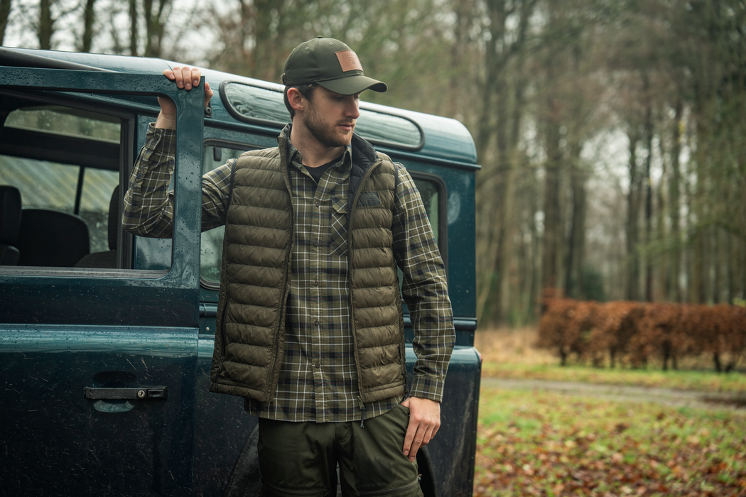 Glen Flannel Skjorte - Grape Leaf/Dark Navy Check