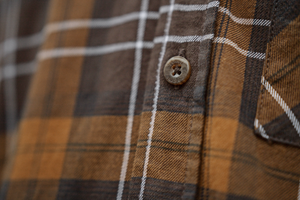 Glen Flannel Skjorte - Dark Brown/Camel Check - Seeland