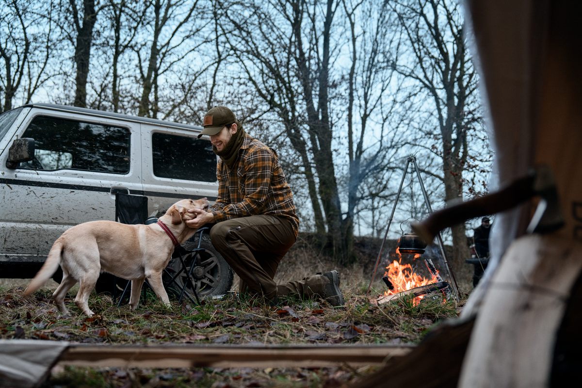 Glen Flannel Skjorte - Dark Brown/Camel Check - Seeland