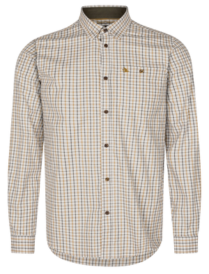 Oxford Shooting Skjorte - Classic blue/Classic brown check - Seeland