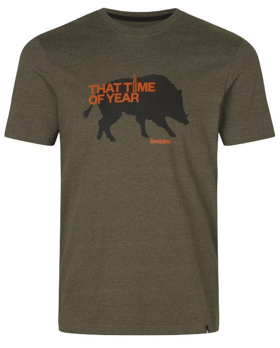 That Time Tshirt Pine green melange - Seeland