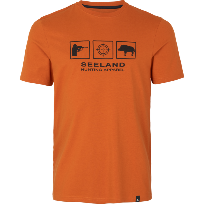 Lanner T-shirt Melange Gold Flame - Seeland