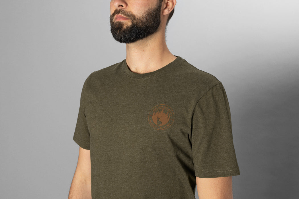 Saker T-shirt Pine green melange - Seeland