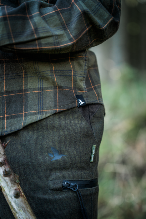 Glen Junior Flannel Skjorte - Pine Green/Dark Navy Check
