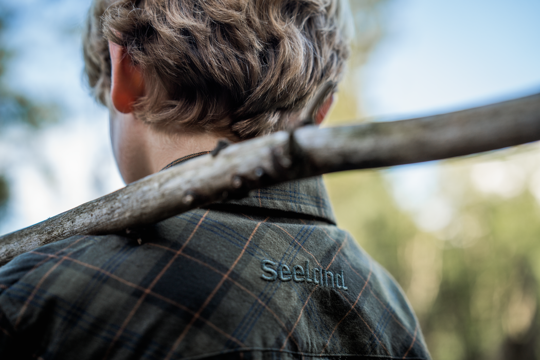 Glen Junior Flannel Skjorte - Pine Green/Dark Navy Check