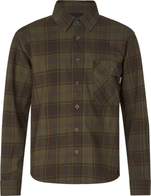 Glen Junior Flannel Skjorte - Pine Green/Dark Navy Check