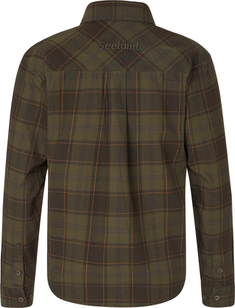 Glen Junior Flannel Skjorte - Pine Green/Dark Navy Check