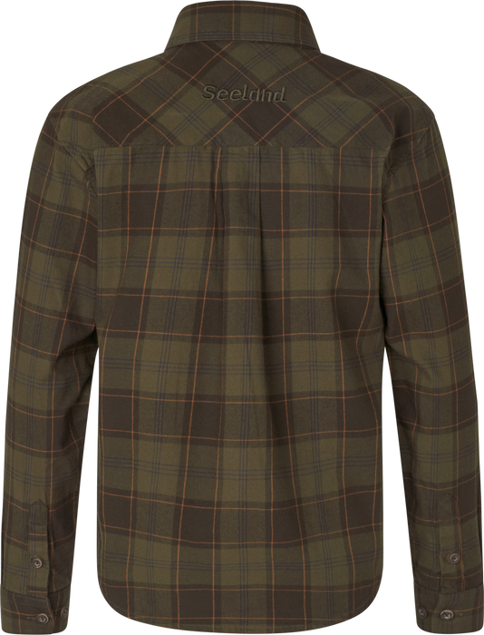 Glen Junior Flannel Skjorte - Pine Green/Dark Navy Check