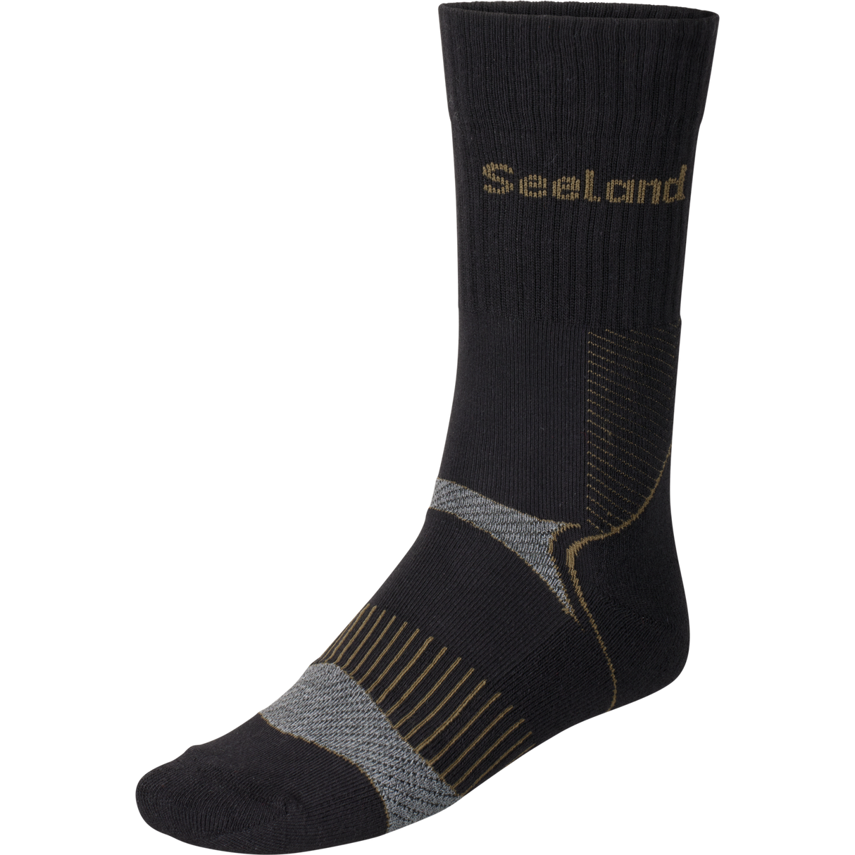 Field Coolmax-strømpe - 2Pack Black/Dark Grey - Seeland