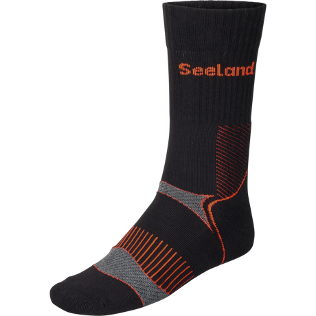 Field Coolmax-strømpe - 2Pack Black/Dark Grey - Seeland