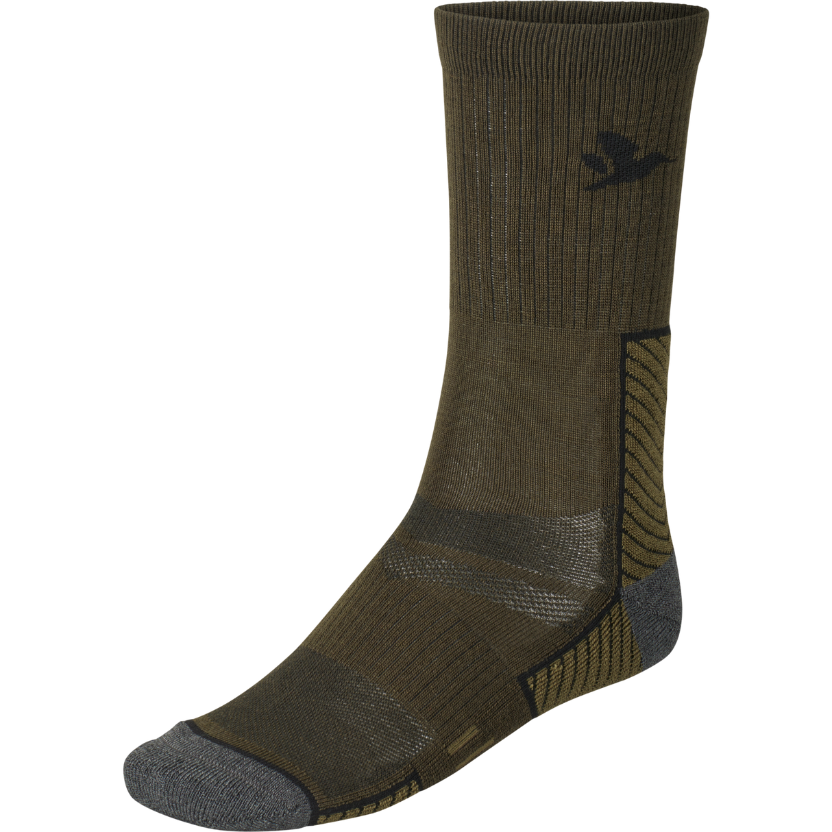 Field Merino-strømpe - 2Pack Pine Green/Military Olive - Seeland