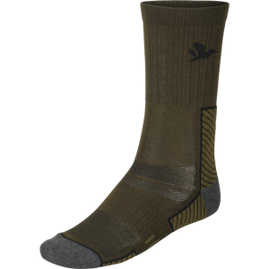 Field Merino-strømpe - 2Pack Pine Green/Military Olive - Seeland