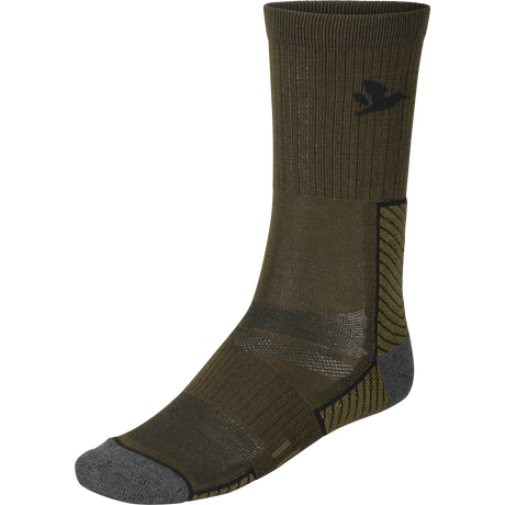 Field Merino-strømpe - 2Pack Pine Green/Military Olive - Seeland