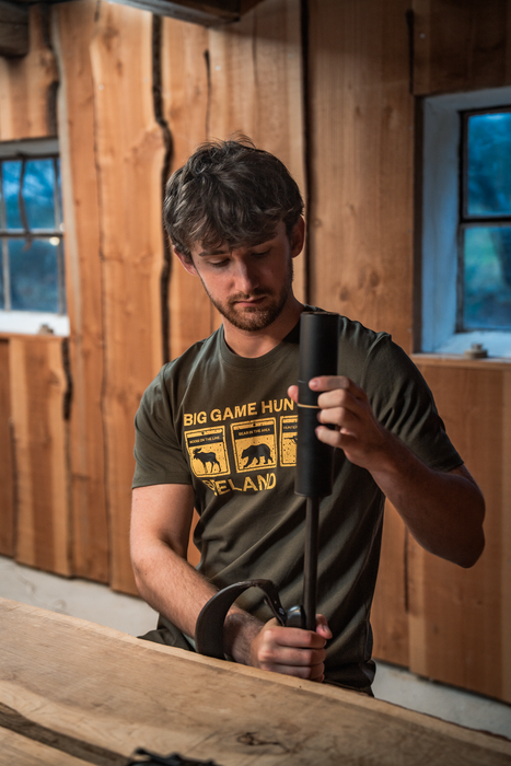 Caution T-shirt - Grape leaf