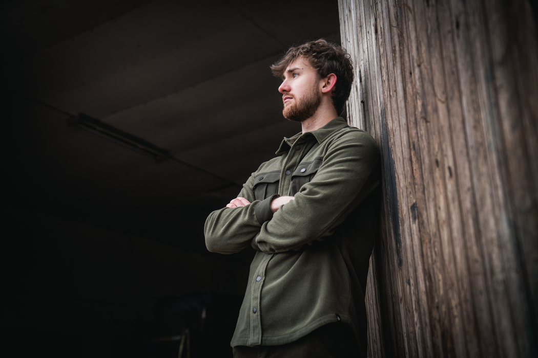 Gust Fleece Skjorte - Grape leaf