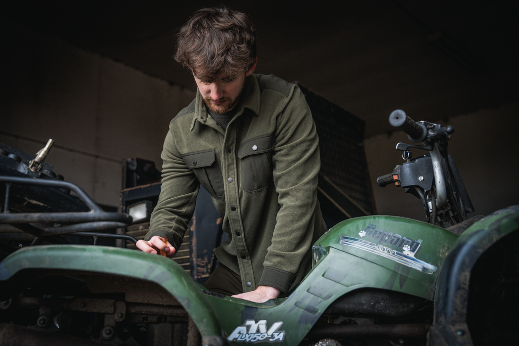 Gust Fleece Skjorte - Grape leaf