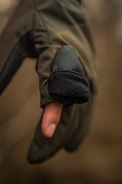 Trigger Fold-Back Handsker - Pine green