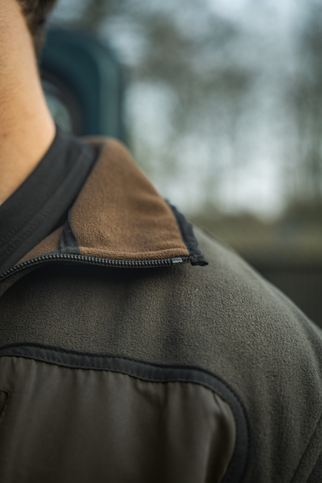 Rogue Solid Reversible Fleece - Grizzly Brown/Demitasse brown