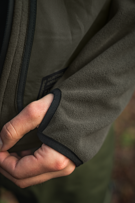 Rogue Solid Reversible Fleece - Grizzly Brown/Demitasse brown