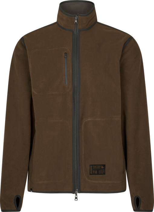 Rogue Solid Reversible Fleece - Grizzly Brown/Demitasse brown