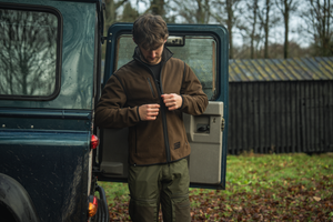 Rogue Solid Reversible Fleece - Grizzly Brown/Demitasse brown