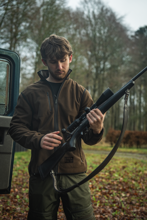 Rogue Solid Reversible Fleece - Grizzly Brown/Demitasse brown