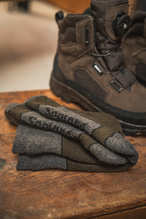 Field Thermo-sokker 2Pack Pine Green Melange/Grey Melange