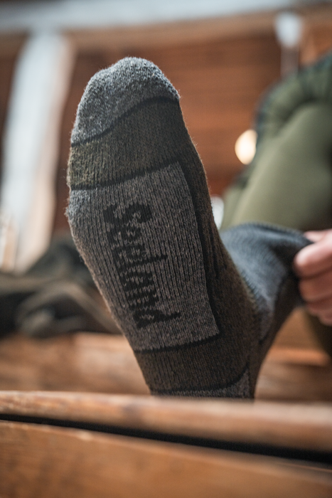 Field Thermo Sokker - 2Pack - Pine Green Melange/Grey Melange