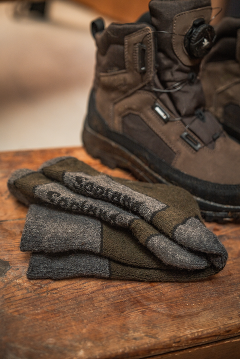 Field Thermo Sokker - 2Pack - Pine Green Melange/Grey Melange