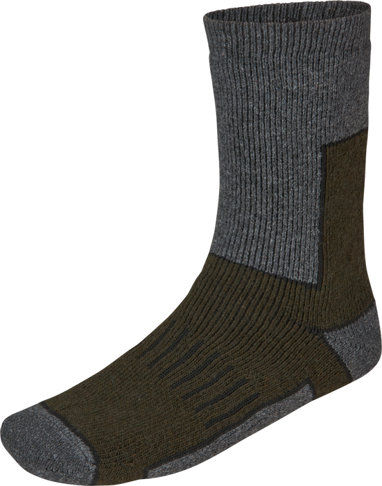 Field Thermo Sokker - 2Pack - Pine Green Melange/Grey Melange